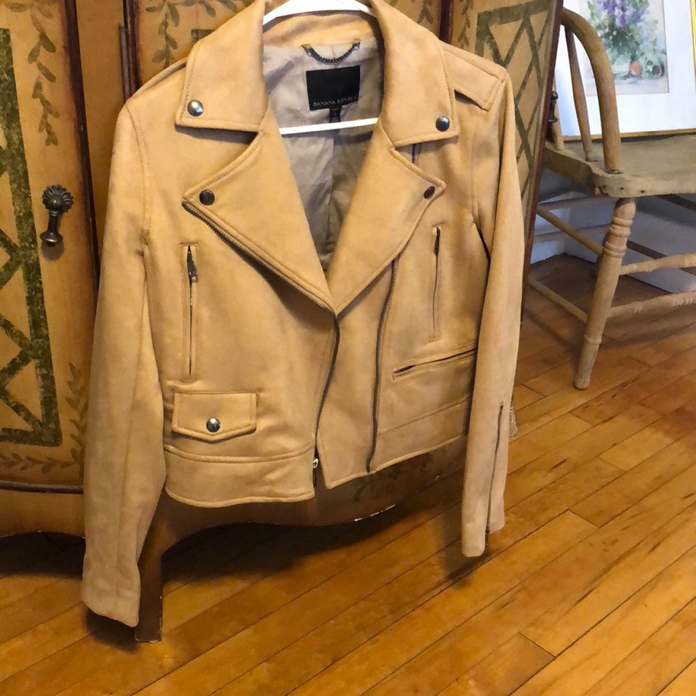 Banana Republic Vegan Suede Moto Jacket